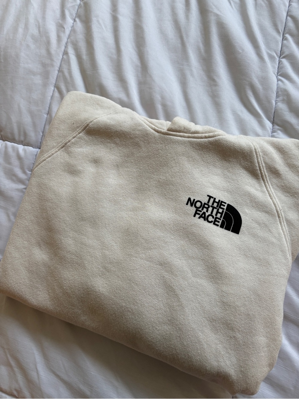 The North Face Womans Cream Sweatshirt with Black Logo